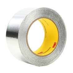 3M Aluminum Foil Tape 425, Silver, LM MMSJ434, 2" x 60 yd, 4.6 mil, 24 rolls per case